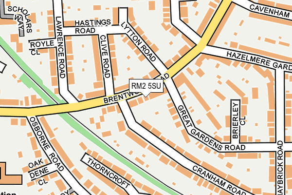 RM2 5SU map - OS OpenMap – Local (Ordnance Survey)