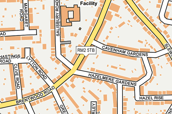 RM2 5TB map - OS OpenMap – Local (Ordnance Survey)