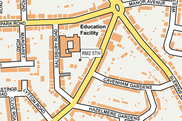RM2 5TH map - OS OpenMap – Local (Ordnance Survey)