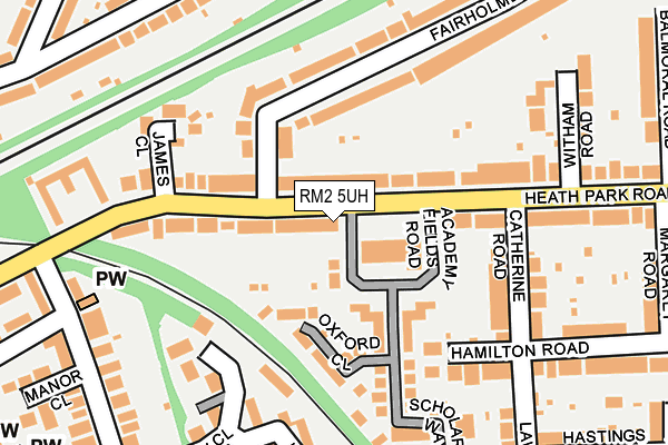 RM2 5UH map - OS OpenMap – Local (Ordnance Survey)