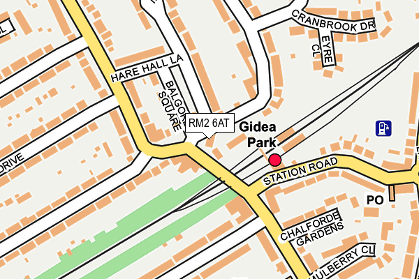 RM2 6AT map - OS OpenMap – Local (Ordnance Survey)