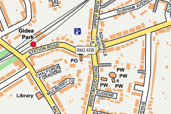 RM2 6DB map - OS OpenMap – Local (Ordnance Survey)