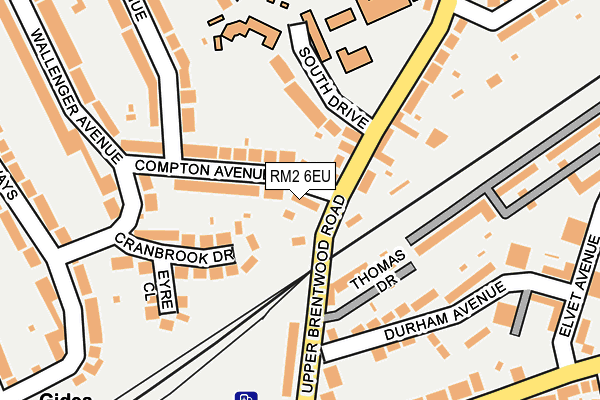 RM2 6EU map - OS OpenMap – Local (Ordnance Survey)