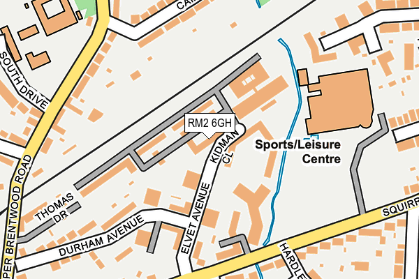 RM2 6GH map - OS OpenMap – Local (Ordnance Survey)