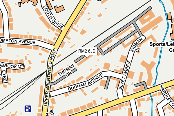 RM2 6JD map - OS OpenMap – Local (Ordnance Survey)