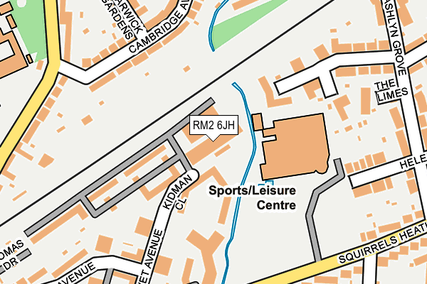 RM2 6JH map - OS OpenMap – Local (Ordnance Survey)