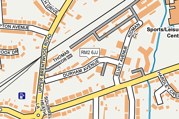 RM2 6JJ map - OS OpenMap – Local (Ordnance Survey)