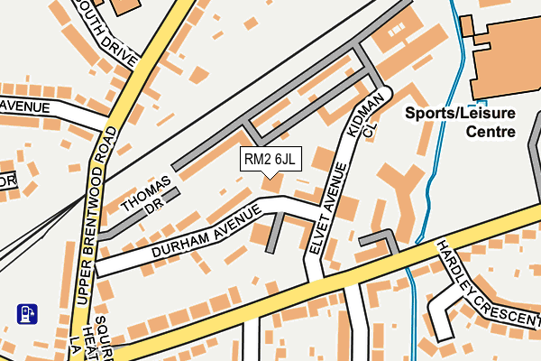 RM2 6JL map - OS OpenMap – Local (Ordnance Survey)