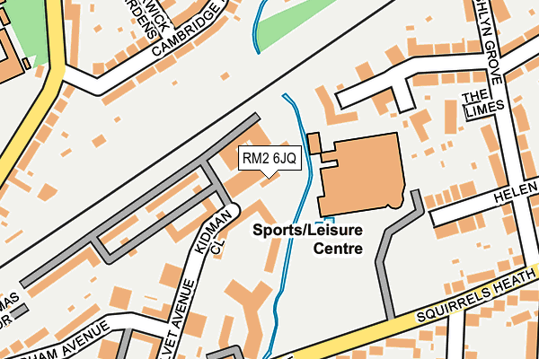 RM2 6JQ map - OS OpenMap – Local (Ordnance Survey)