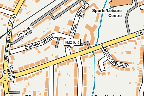 RM2 6JR map - OS OpenMap – Local (Ordnance Survey)