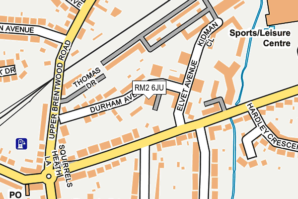 RM2 6JU map - OS OpenMap – Local (Ordnance Survey)