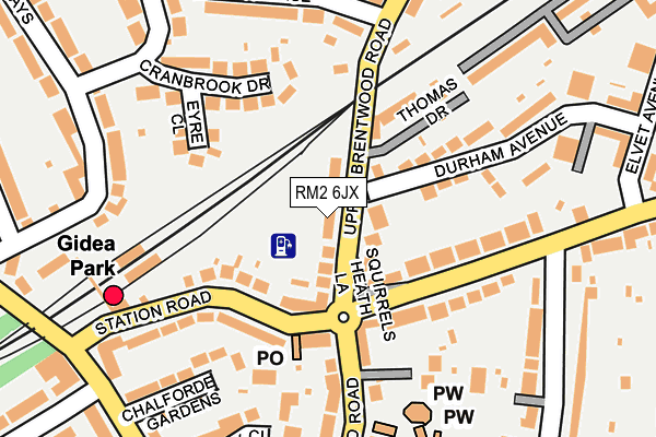 RM2 6JX map - OS OpenMap – Local (Ordnance Survey)