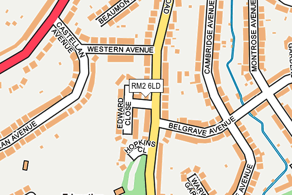 RM2 6LD map - OS OpenMap – Local (Ordnance Survey)