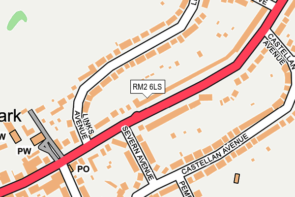 RM2 6LS map - OS OpenMap – Local (Ordnance Survey)