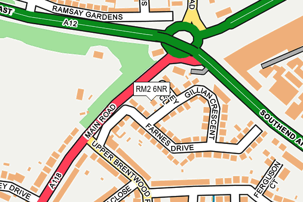 RM2 6NR map - OS OpenMap – Local (Ordnance Survey)