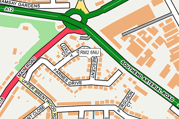 RM2 6NU map - OS OpenMap – Local (Ordnance Survey)