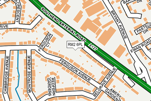 RM2 6PL map - OS OpenMap – Local (Ordnance Survey)