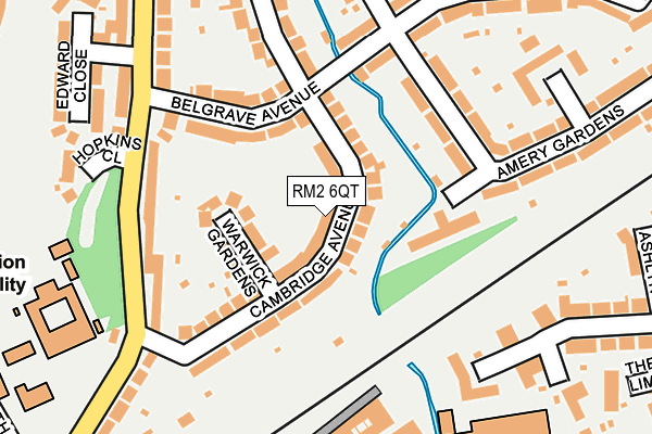 RM2 6QT map - OS OpenMap – Local (Ordnance Survey)