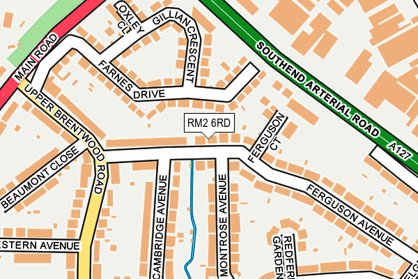 RM2 6RD map - OS OpenMap – Local (Ordnance Survey)
