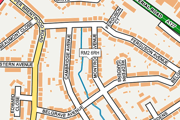 RM2 6RH map - OS OpenMap – Local (Ordnance Survey)