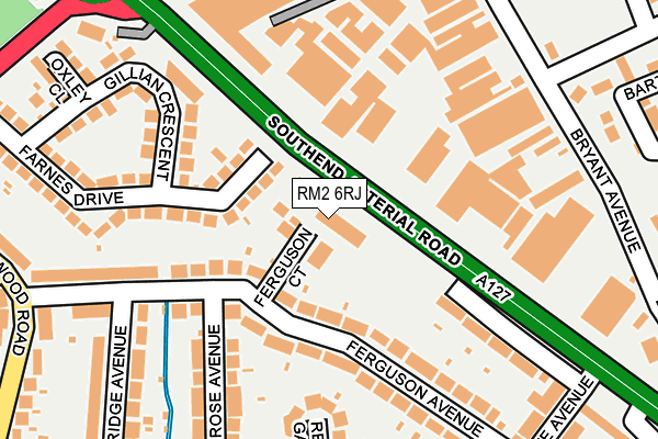 RM2 6RJ map - OS OpenMap – Local (Ordnance Survey)