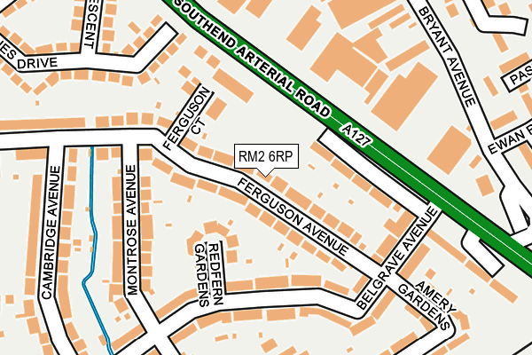 RM2 6RP map - OS OpenMap – Local (Ordnance Survey)