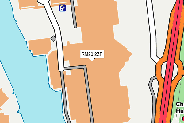 RM20 2ZF map - OS OpenMap – Local (Ordnance Survey)