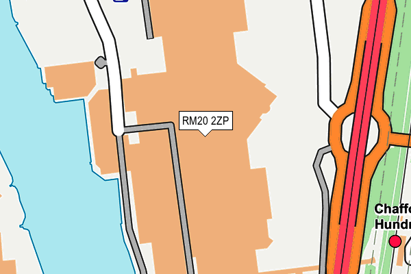 RM20 2ZP map - OS OpenMap – Local (Ordnance Survey)