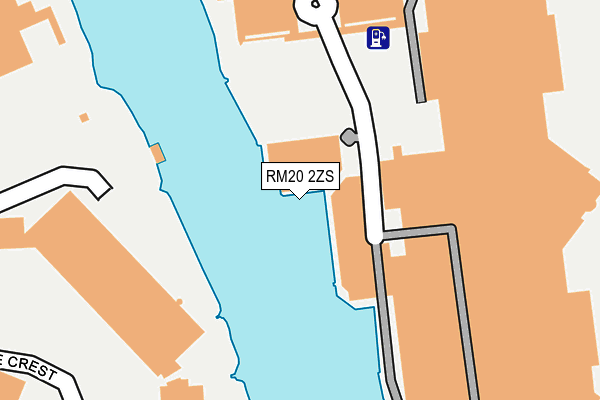 RM20 2ZS map - OS OpenMap – Local (Ordnance Survey)