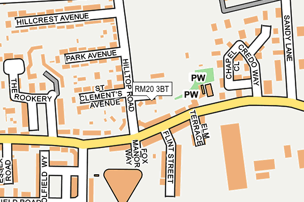 RM20 3BT map - OS OpenMap – Local (Ordnance Survey)