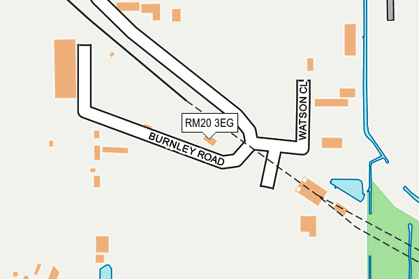 RM20 3EG map - OS OpenMap – Local (Ordnance Survey)