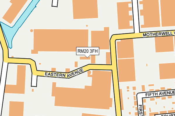 RM20 3FH map - OS OpenMap – Local (Ordnance Survey)