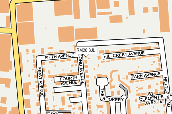 RM20 3JL map - OS OpenMap – Local (Ordnance Survey)