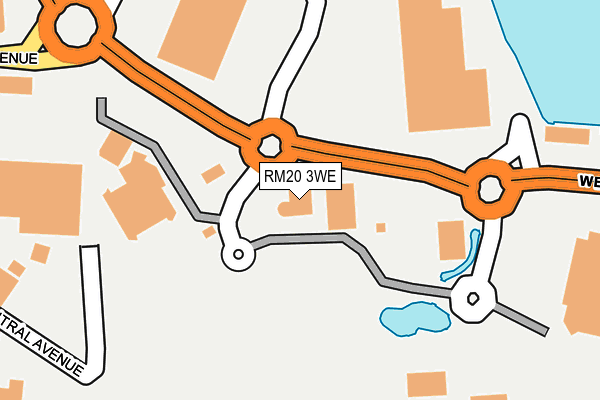 RM20 3WE map - OS OpenMap – Local (Ordnance Survey)