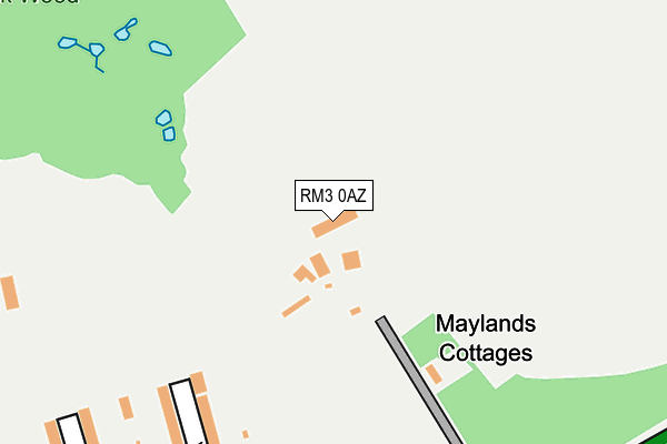 RM3 0AZ map - OS OpenMap – Local (Ordnance Survey)