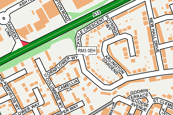 RM3 0EH map - OS OpenMap – Local (Ordnance Survey)