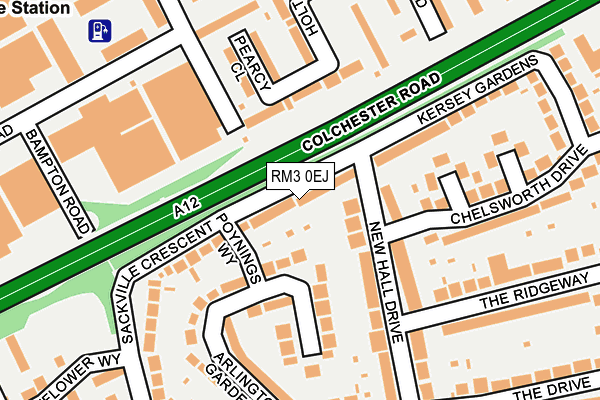 RM3 0EJ map - OS OpenMap – Local (Ordnance Survey)