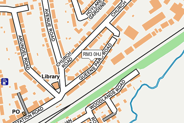 RM3 0HJ map - OS OpenMap – Local (Ordnance Survey)