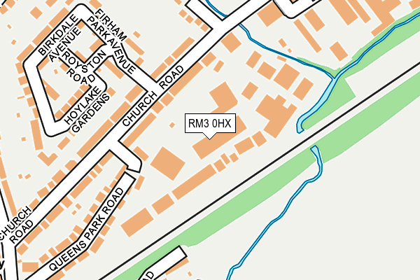 RM3 0HX map - OS OpenMap – Local (Ordnance Survey)