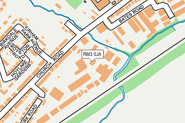 RM3 0JA map - OS OpenMap – Local (Ordnance Survey)