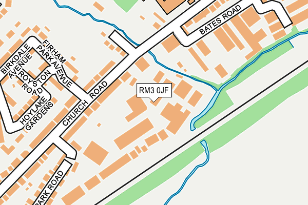 RM3 0JF map - OS OpenMap – Local (Ordnance Survey)