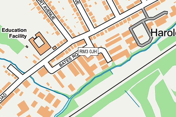 RM3 0JH map - OS OpenMap – Local (Ordnance Survey)