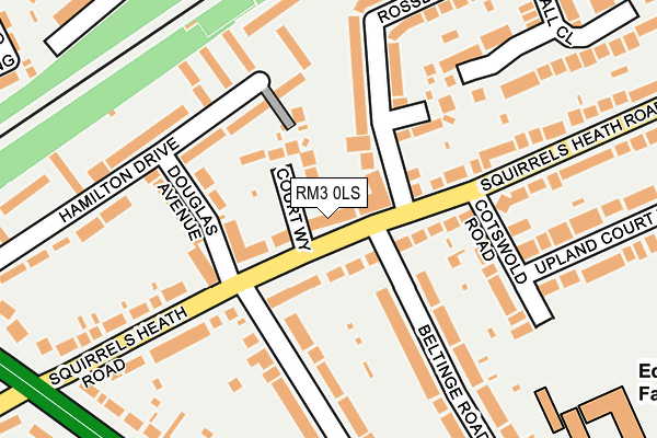 RM3 0LS map - OS OpenMap – Local (Ordnance Survey)