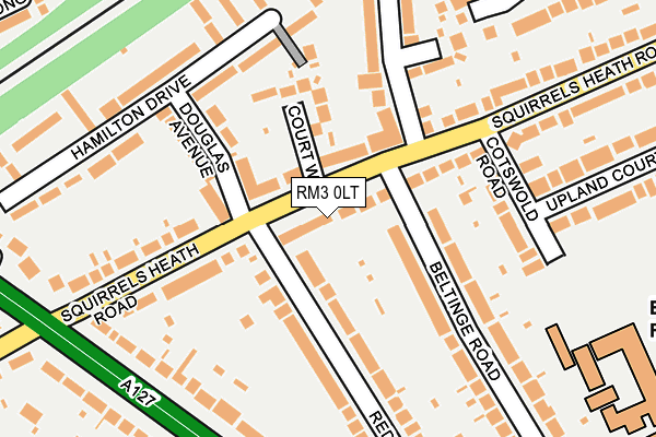 RM3 0LT map - OS OpenMap – Local (Ordnance Survey)