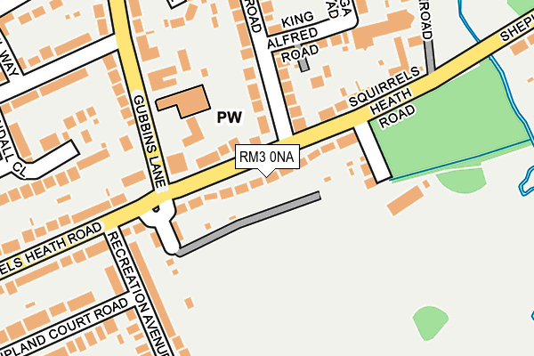 RM3 0NA map - OS OpenMap – Local (Ordnance Survey)