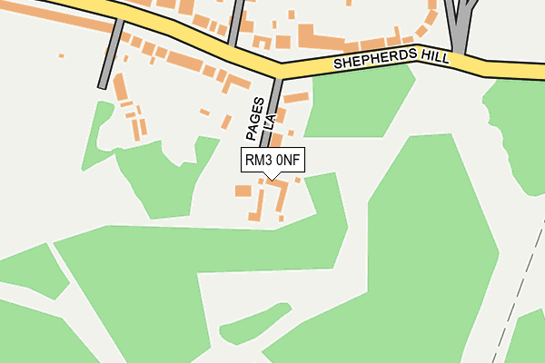 RM3 0NF map - OS OpenMap – Local (Ordnance Survey)