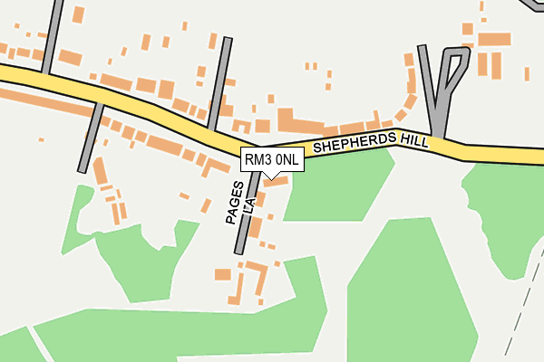 RM3 0NL map - OS OpenMap – Local (Ordnance Survey)