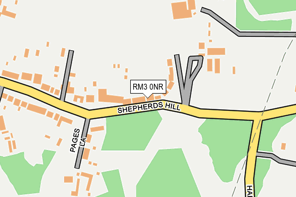 RM3 0NR map - OS OpenMap – Local (Ordnance Survey)
