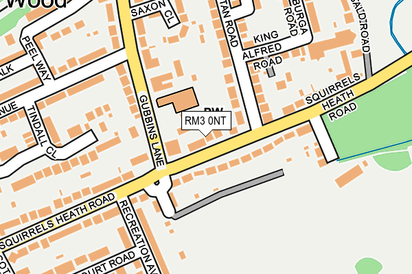 RM3 0NT map - OS OpenMap – Local (Ordnance Survey)