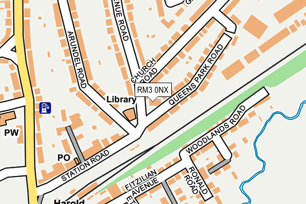 RM3 0NX map - OS OpenMap – Local (Ordnance Survey)